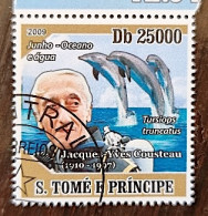 SAO TOME E PRINCIPE (SAINT THOMAS ET PRINCE) Fauphin, Cousteau. 1 Valeur émise En 2009. Oblitéré - Dolphins