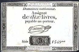 Assignat 10 Livres * Date 16/12/1791 * Etat/Grade TTB/VF - Assignate