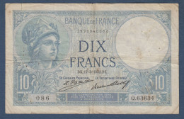 Billet De 10 Fr  Minerve  Du 17 - 3 - 1932 - 10 F 1916-1942 ''Minerve''