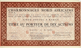 Titre De 1949 - Charbonnages Nord - Africains - Maroc - Africa