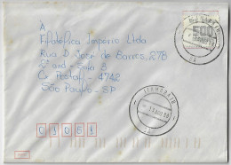 Brazil 1986 Cover From Itamaraju To São Paulo Definitive Stamp Cr$500 Electronic Sorting NEC Nippon Electric Co - Lettres & Documents