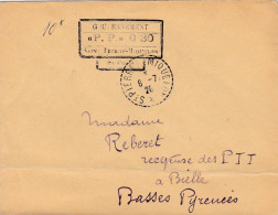 ESC De Saint-Pierre Et Miquelon (975) Pour Bielle (64) - CAD 6 Juillet 1926 - Cachet P.P. 0.30 Port Payé Gouvernement - Covers & Documents