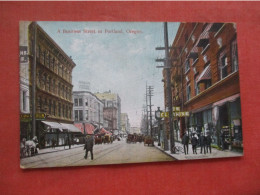 Business Street.   Portland  Oregon > Portland    Paper Peel Back Side.    Ref 6112 - Portland