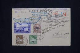 ALGERIE Française - Lettre Par Avion - Alger Paris - Départ Retardé - 1930 - A 510 - Airmail