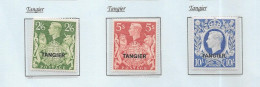 GB George Vl -   "ARMS"  TANGIER  -  High Values (3)    U/M  See Scans - Nuevos