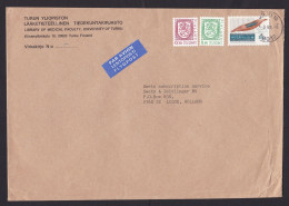 Finland: Airmail Cover To Netherlands, 1988, 3 Stamps, Technology, Heraldry, Air Label (minor Creases) - Covers & Documents