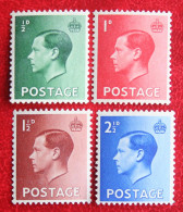 King Edward VIII (Mi 193-196) 1936 Ongebruikt MH ENGLAND GRANDE-BRETAGNE GB GREAT BRITAIN - Unused Stamps