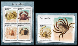 Central Africa  2022 Crabs. (821) OFFICIAL ISSUE - Crustaceans