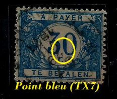 Taxe N° 7 Obl . - Point Bleue Entre 3 Et 0 - Other & Unclassified