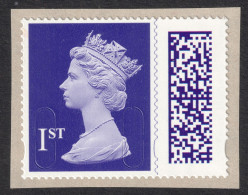 QUEEN ELISABETH II Great Britain - USED But Still Adhesive QR CODE BARCODE 2022 QE2 1 St Purple Machin - Sin Clasificación