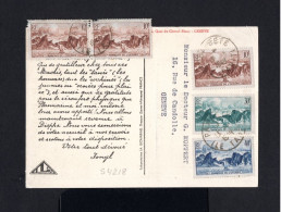 S4218-ETABLISSEMENTS FRANÇAISES DE L'OCEANIE-POSTCARD PAPEETE To GENEVA (switzerland) 1949.WWII.Carte Postale OCEANIA - Storia Postale