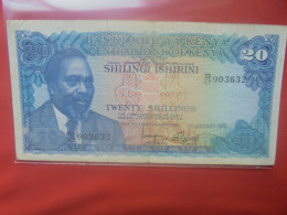 KENYA 20 SHILLINGS 1975 Circuler (B.29) - Kenia