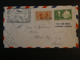 BU11  MARTINIQUE   BELLE  LETTRE  RR 1945 1ER VOL FORT DE FRANCE   A PARIS FRANCE  +N°213  +VIGNETTE + AFF .INTERESSANT+ - Storia Postale