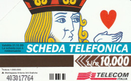 SCEDA TELEFONICA - RE DI CUORI (2 SCANS) - Pubbliche Tematiche