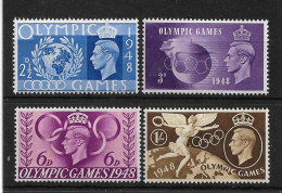 GREAT BRITAIN 1948 OLYMPIC GAMES SET SG 495/498 UNMOUNTED MINT - Nuevos
