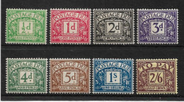 GREAT BRITAIN 1937 - 1938 POSTAGE DUE SET SG D27/D34 UNMOUNTED MINT Cat £300 - Tasse