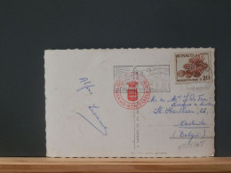 65/571T  CP  MONACO  POUR LA BELG.  1961 - Lettres & Documents