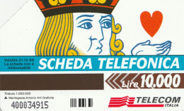 SCEDA TELEFONICA - RE DI CUORI (2 SCANS) - Publieke Thema