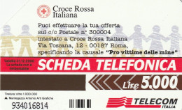 SCEDA TELEFONICA - CROCE ROSSA (2 SCANS) - Pubbliche Tematiche