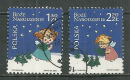 POLAND Oblitéré 3968-3969 Noël Ange Sapin - Used Stamps