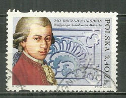 POLAND Oblitéré 3972 Wolfgang Amadeus Mozart Musique Musicien Compositeur - Used Stamps