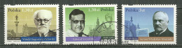 POLAND Oblitéré 3993-3995 Witold Eugeniusz Orlowski Edward Szszeklik Antoni Wladislaw Gluzinski Médecin Santé Médecine - Used Stamps