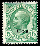Cos 1912 5c Fine Unused No Gum.  - Dodecaneso