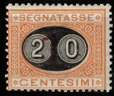 ITALY 1890 C.20 SU C.1 OCRA E CARMINIO - MLH - Revenue Stamps