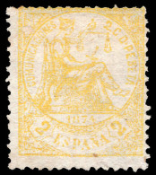 Spain 1874 2c Lemon-yellow Unused No Gum. - Nuevos