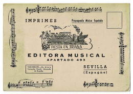 CARTE COMMERCIALE / EDITORA MUSICAL / SEVILLA - España