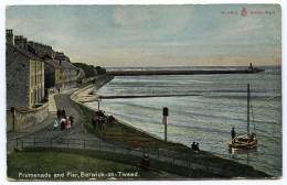 BERWICK ON TWEED : PROMENADE AND PIER / NORHAM ON TWEED, WEST HOUSE (KENNEDY, TINDLE) - Autres & Non Classés