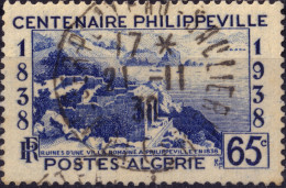 ALGÉRIE - 1938 - TàD "ALGER PLATEAU-SAULIERE / ALGER" Sur Yv.143 65c Centenaire De Philippeville - TB - Used Stamps