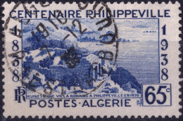 ALGÉRIE - 1937 - TàD "ALGER / R. DE STRASBOURG" Sur Yv.143 65c Centenaire De Philippeville - TB - Oblitérés