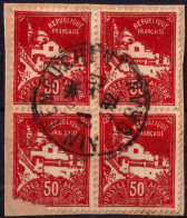 ALGÉRIE - 1932 - TàD  "AIN-TEMOUCHENT / ORAN" Sur Bloc De 4xYv.79A 50c Rouge Mosquée De La Pêcherie - TB - Used Stamps