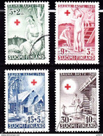 FI077 – FINLANDE – FINLAND – 1949 – RED CROSS FUND – Y&T 345/48 USED 8,25 € - Usati