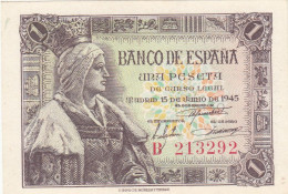 CRBS0769 BILLETE ESPAÑA 1 PESETA 1945 SIN CIRCULAR - 1-2 Peseten