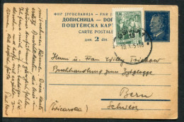 YUGOSLAVIA 1949 Tito 2 (d) Postal Stationery Card, Used With Additional Stamp.  Michel P129 - Ganzsachen