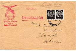 67535 - Jugoslawien - 1936 - 2@Din.0,25 Prinz A DrucksBf OSIJEK -> Schweiz - Brieven En Documenten