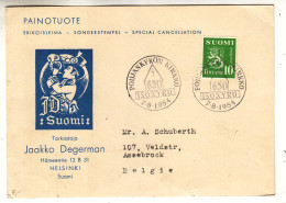 Finlande - Carte Postale De 1954 - Oblit Isokyrö - - Covers & Documents