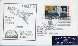 United States Apollo 12 USS Austin Recovery Service For Manned Lunar Landing Salvage In The Atlantic, E 2306.09 - Amérique Du Nord