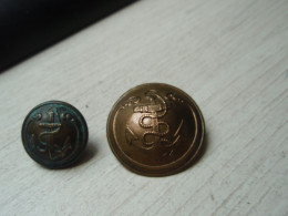 Boutons Infanterie De Marine. 23 & 15 Mm - Boutons