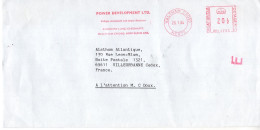 Regno Unito (1984) - Busta Con Aff. Meccanica Per La Francia - Power Development Ltd - Frankeermachines (EMA)