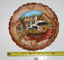 C272 Petite Assiette  - Souvenir D'Alsace - Céramique à Suspendre 23cm - Andere & Zonder Classificatie