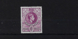 SWAZILAND SG34, 6d DEEP MAGENTA, PERF 13 1/2 X 13, MOUNTED MINT - Swaziland (...-1967)