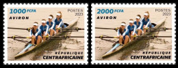 CENTRAL AFRICAN 2023 - SET 2V - AVIRON ROWING - OLYMPIC GAMES PARIS 2024 PREOLYMPIC YEAR - MNH - Canottaggio