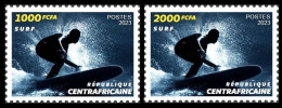 CENTRAL AFRICAN 2023 - SET 2V - SURF SKATE SKATEBOARD - OLYMPIC GAMES PARIS 2024 PREOLYMPIC YEAR - MNH - Skateboard