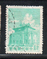 CHINA REPUBLIC REPUBBLICA DI CINA TAIWAN FORMOSA 1960 1961 CHU KWANG TOWER QUEMOY 4$ USED USATO OBLITERE' - Used Stamps