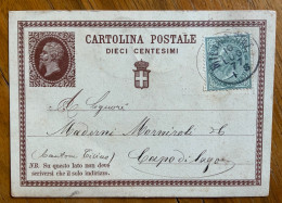 CARTOLINA POSTALE N. 1 + 5 C. PER L'ESTERO - AMB. MILANO - CHIASSO  N.2 10 LUG 77 + LUGANO - - Postwaardestukken