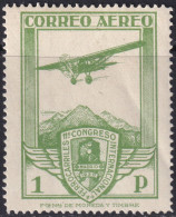 Spain 1930 Sc C16 Var España Ed 487ra Air Post MLH* Variety Creases - Neufs