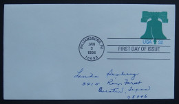 1995 USA-Liberty Bell First Day Postal Envelope - 1981-00